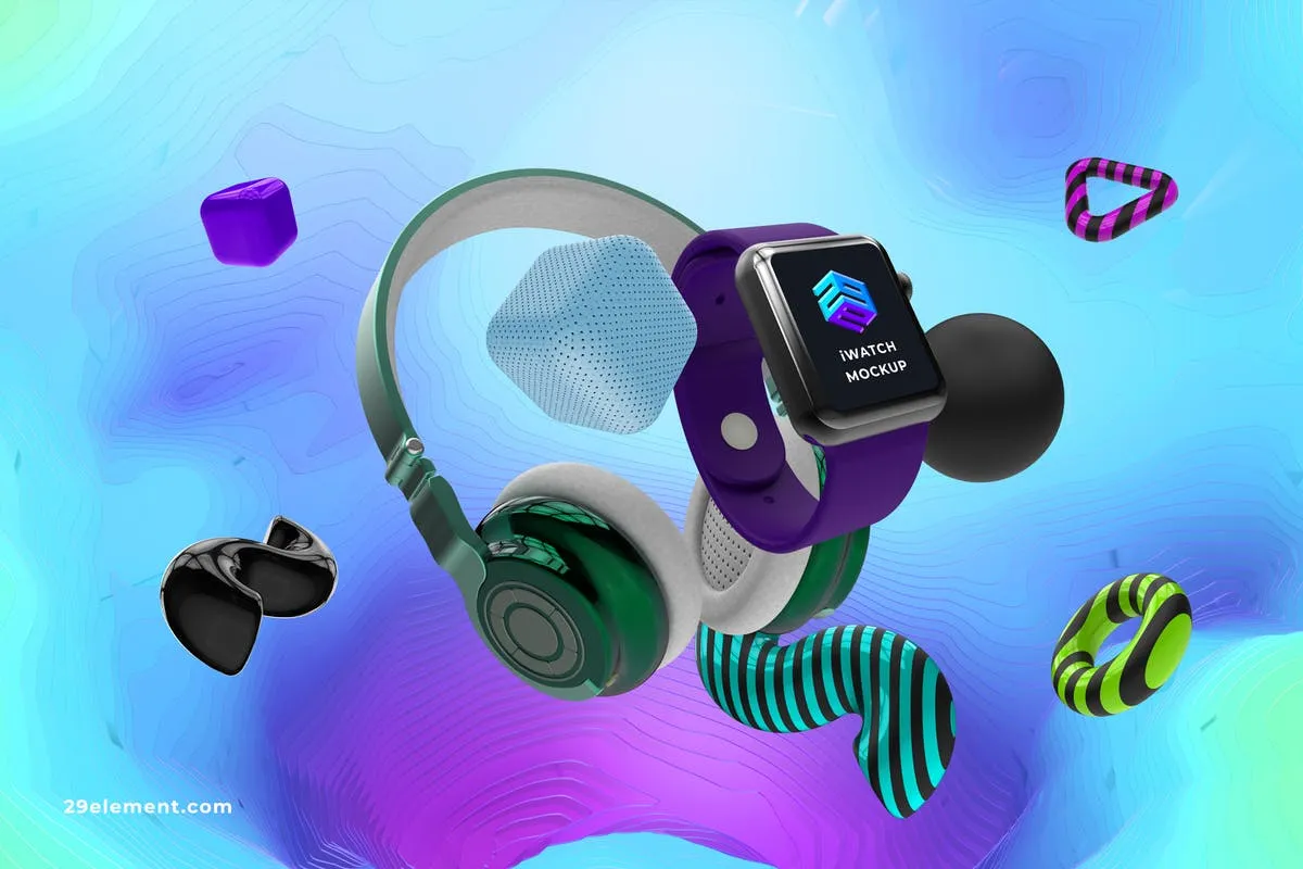 iWatch应用界面设计UI样机 iWatch App Ui Mockup#8211; MK