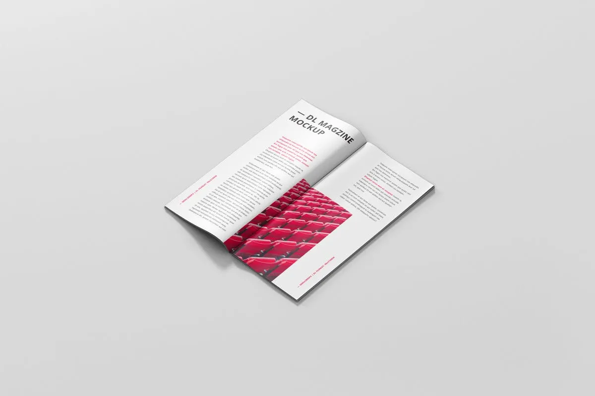 时尚DL宣传册/杂志印刷品样机 DL Brochure / Magazine Mockup