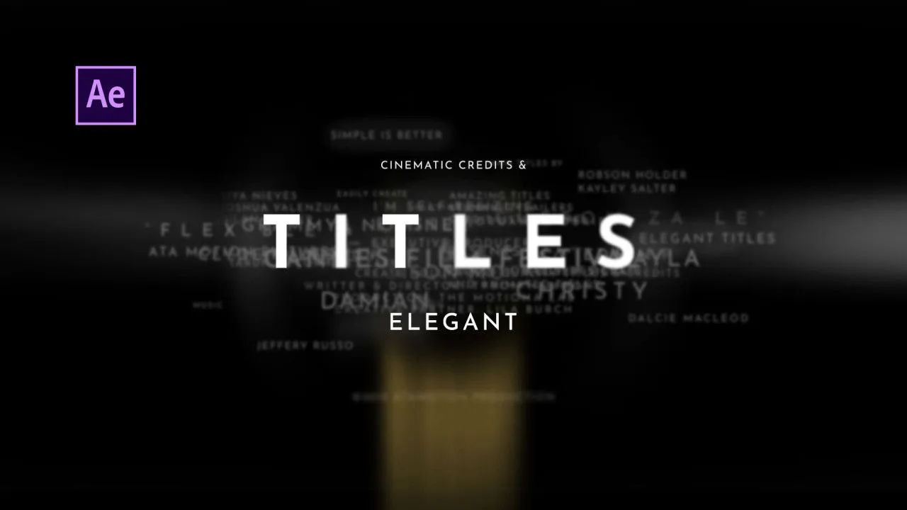 21个酷炫全屏标题优雅像素设计精选AE模板