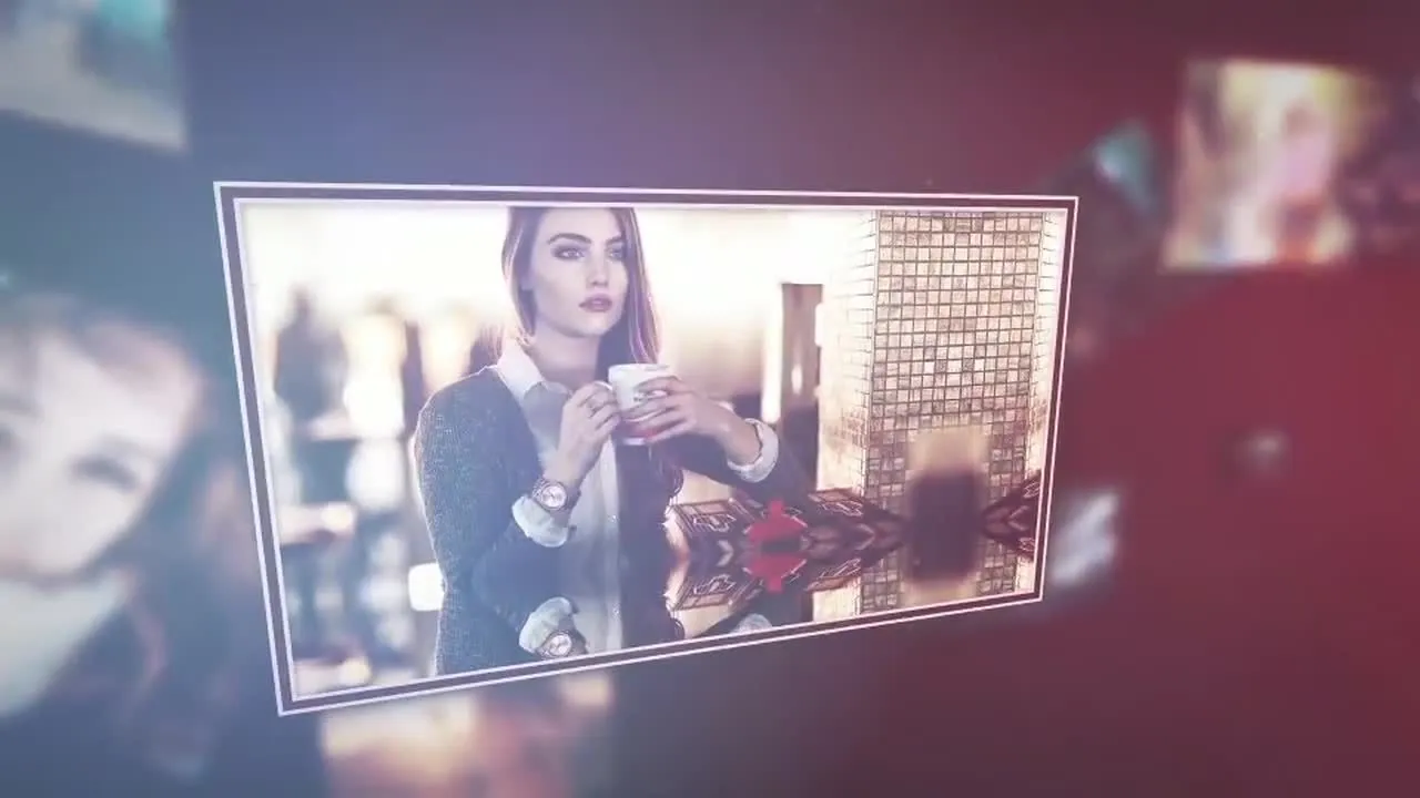 炫彩漏光效果活动视频图文展示像素设计精选AE模板