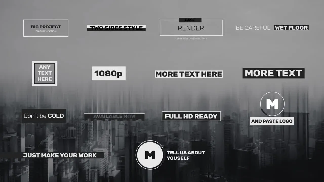 14个清晰的广告标题像素设计精选AE模板