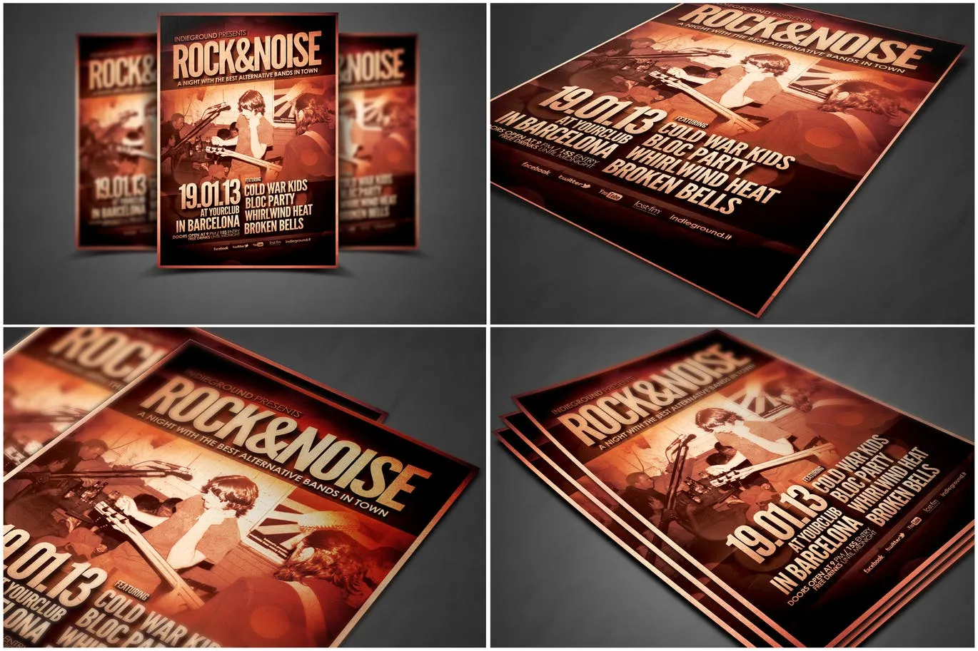 传单设计印刷效果图样机像素设计精选模板 Flyer Mock Ups