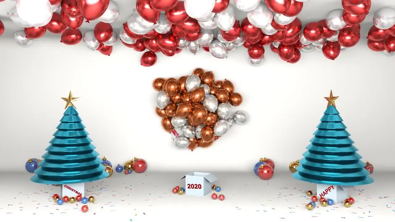 圣诞节3D标识像素设计精选AE模板