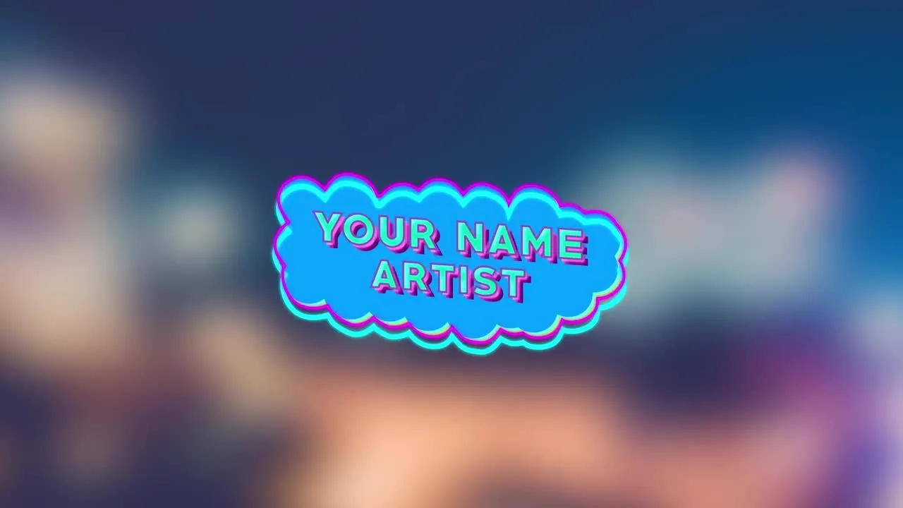 可爱的卡通风格AE标题模板