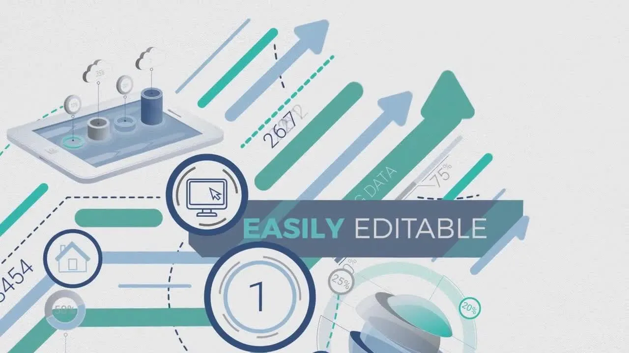 信息图形徽标揭幕战像素设计精选AE模板