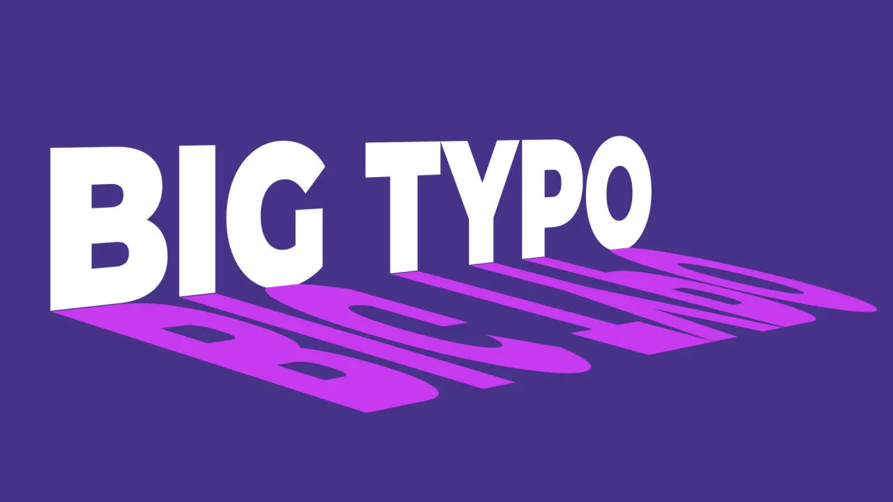 多种颜色的全屏大字排版动画标题像素设计精选AE模板