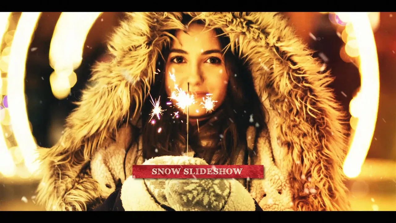 2个华丽的雪花幻灯片像素设计精选AE模板