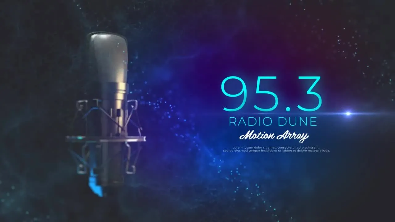 无线电徽标转场像素设计精选AE模板