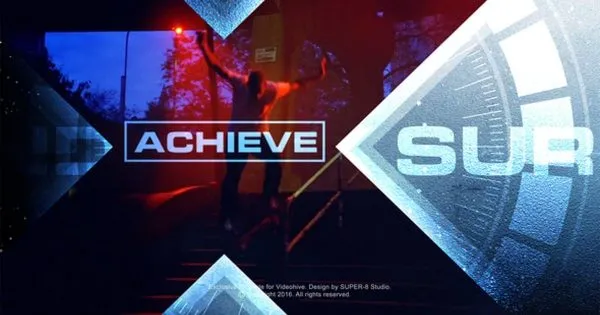 极限运动节目开场像素设计精选AE模板 Extreme Sports Package