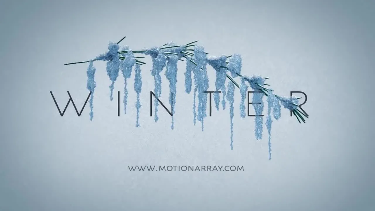 6个风格化冬季抽象开场动画像素设计精选AE模板
