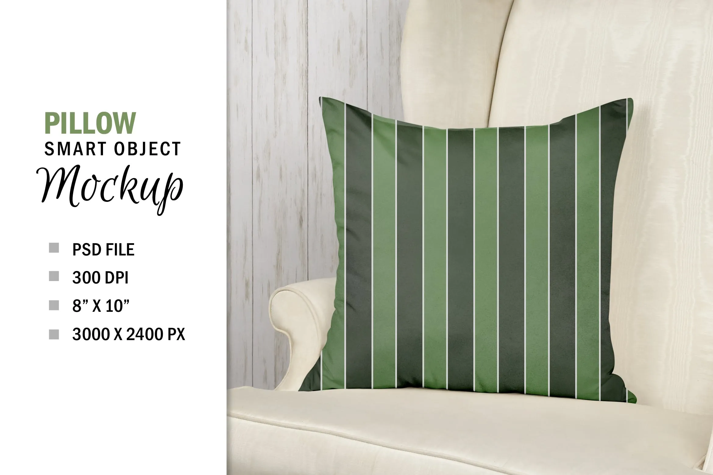 座椅靠垫外观图案设计像素设计精选模板 Smart Layer Pillow Chair Mockup Sublimation