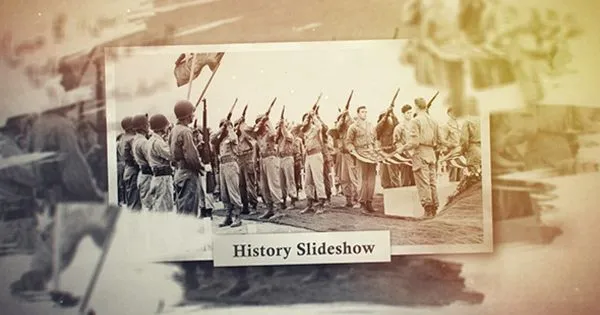 复古历史旧照片幻灯片视频像素设计精选AE模板 History