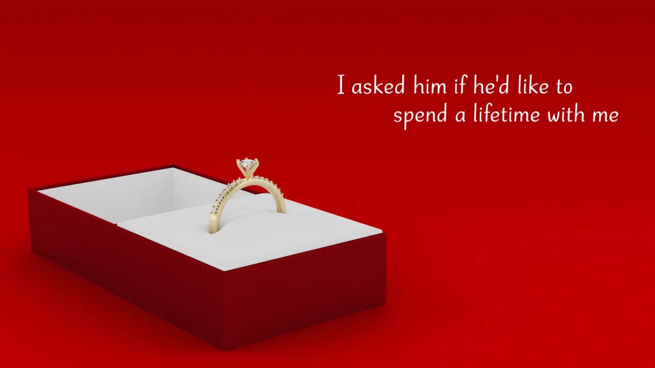 精美的婚礼结婚戒指动态视频或请柬设计Ae模板