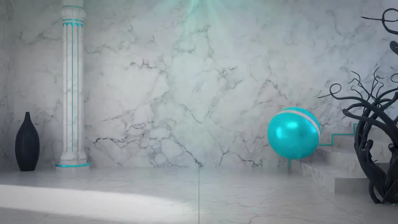 楼梯球徽标显示像素设计精选AE模板