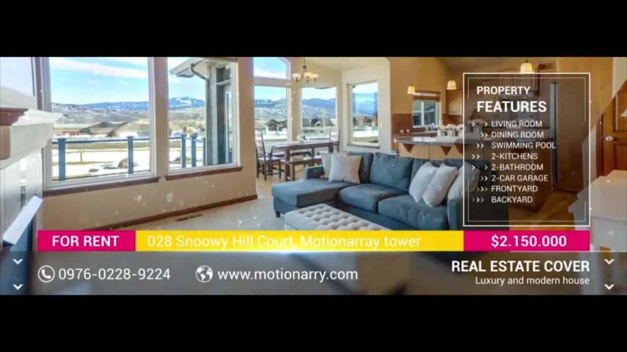 房地产FB封面宣传像素设计精选AE模板