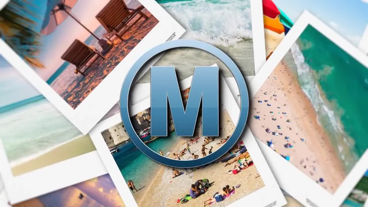 现代快速创意的相机快门效果展示徽标像素设计精选AE模板