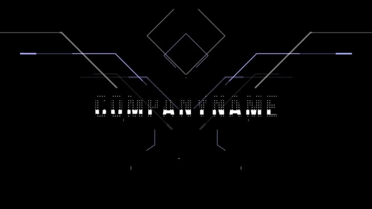 超现代炫酷时尚的数字六角徽标像素设计精选AE模板