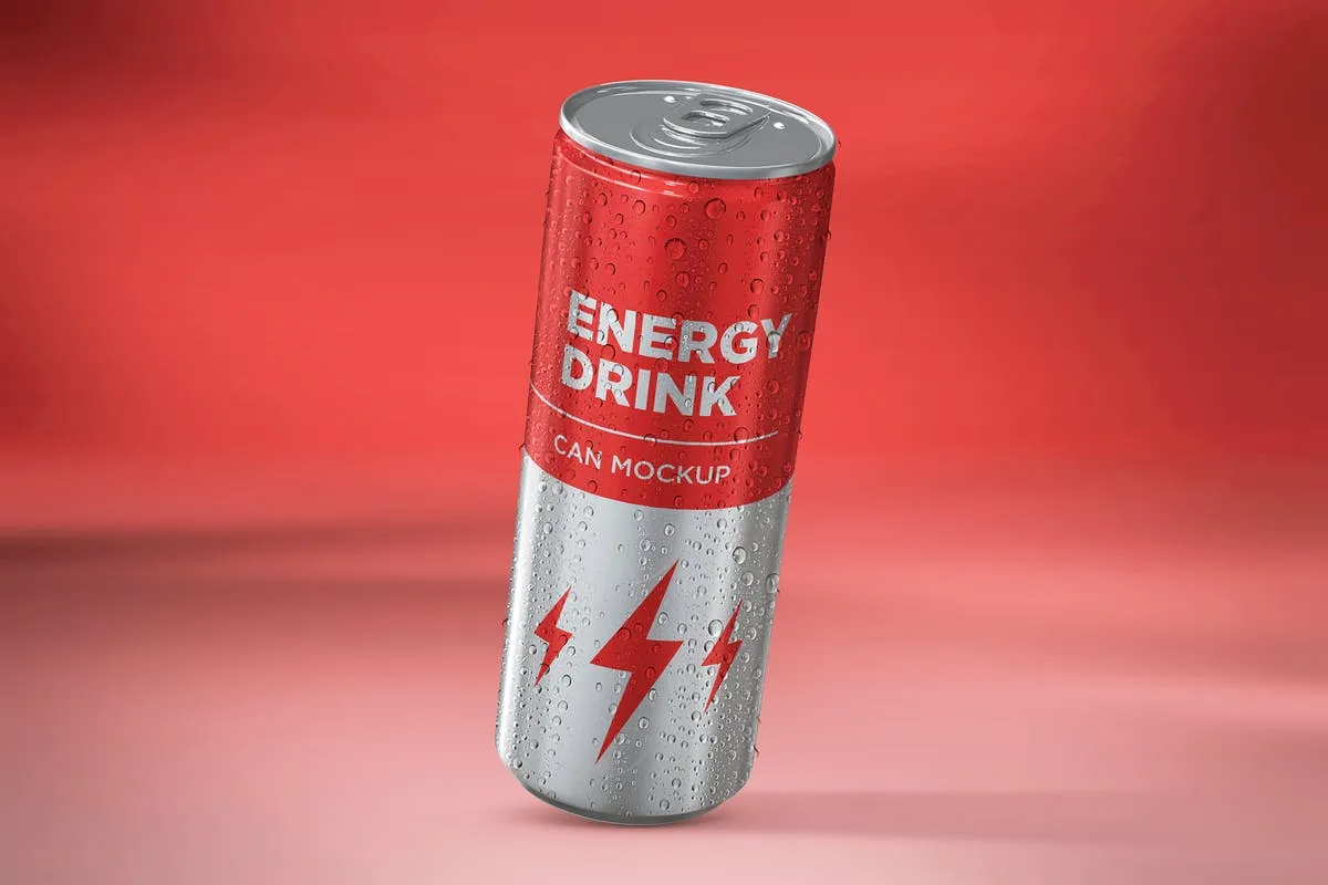 能量饮料罐头外观设计样机 Energy Drink Can Mockup vol.2