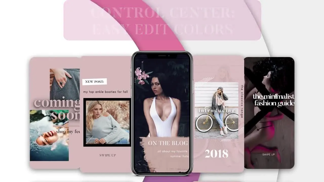 优雅且精美的Instagram故事动画像素设计精选AE模板