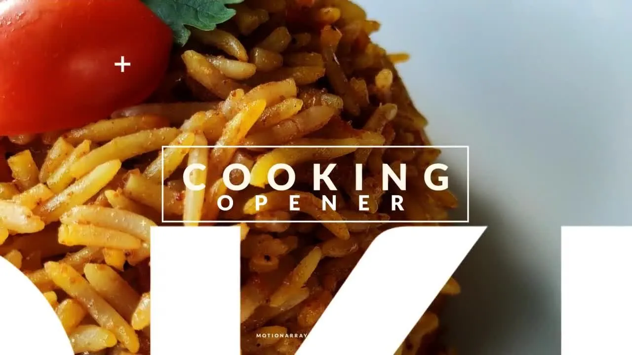 烹饪转场动画像素设计精选AE模板