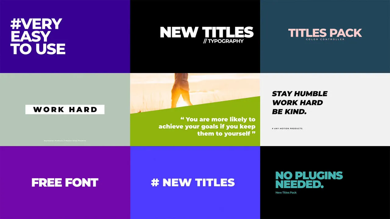 9个现代标题包像素设计精选AE模板