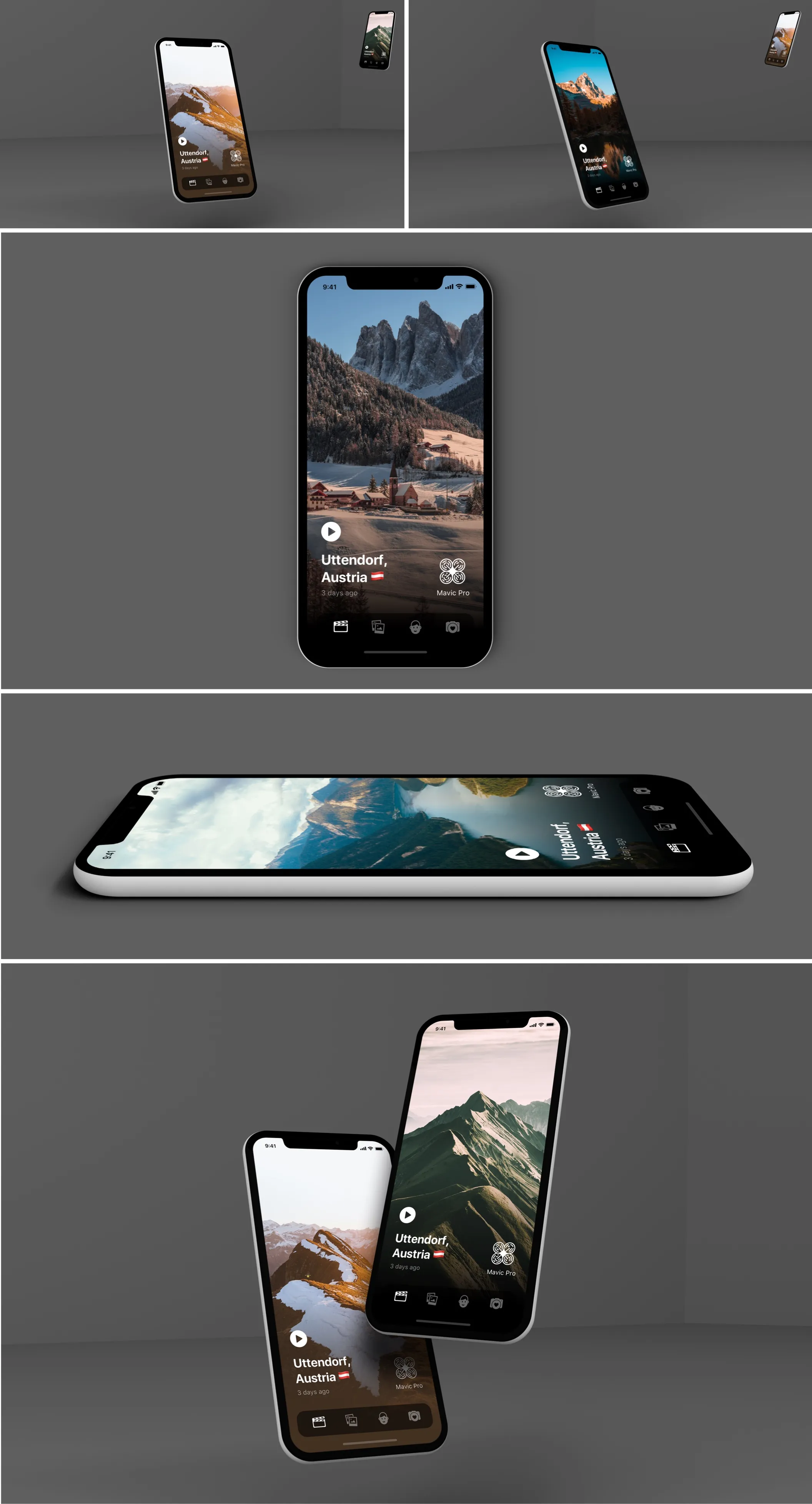 像素设计下午茶：4K级的多角度iPhone X展示模型下载[PSD]