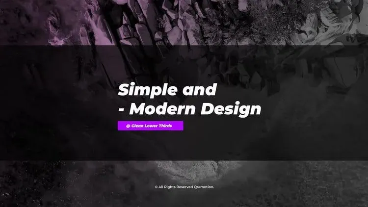 干净且动态制作的现代下三分之一ae模板