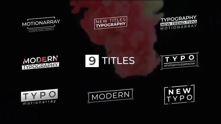 9款现代简洁的三分之二标题动画像素设计精选AE模板