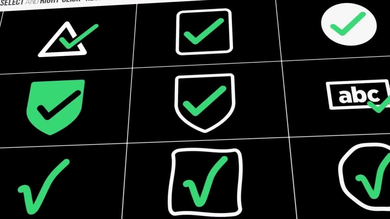 干净清晰流畅的检查标记文字动画像素设计精选AE模板