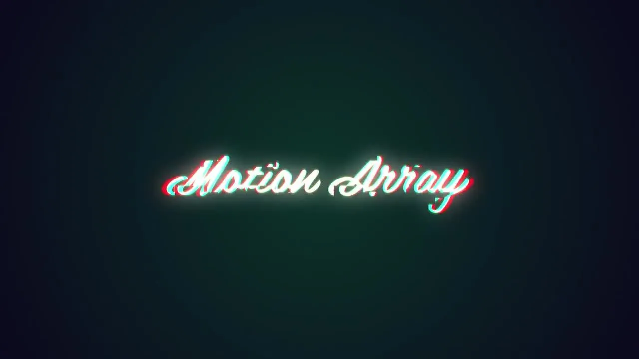 充满活力的故障和扭曲效果动画徽标像素设计精选AE模板