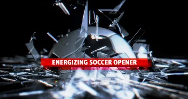 劲爆足球节目开场特效像素设计精选AE模板 Energizing Soccer Opener