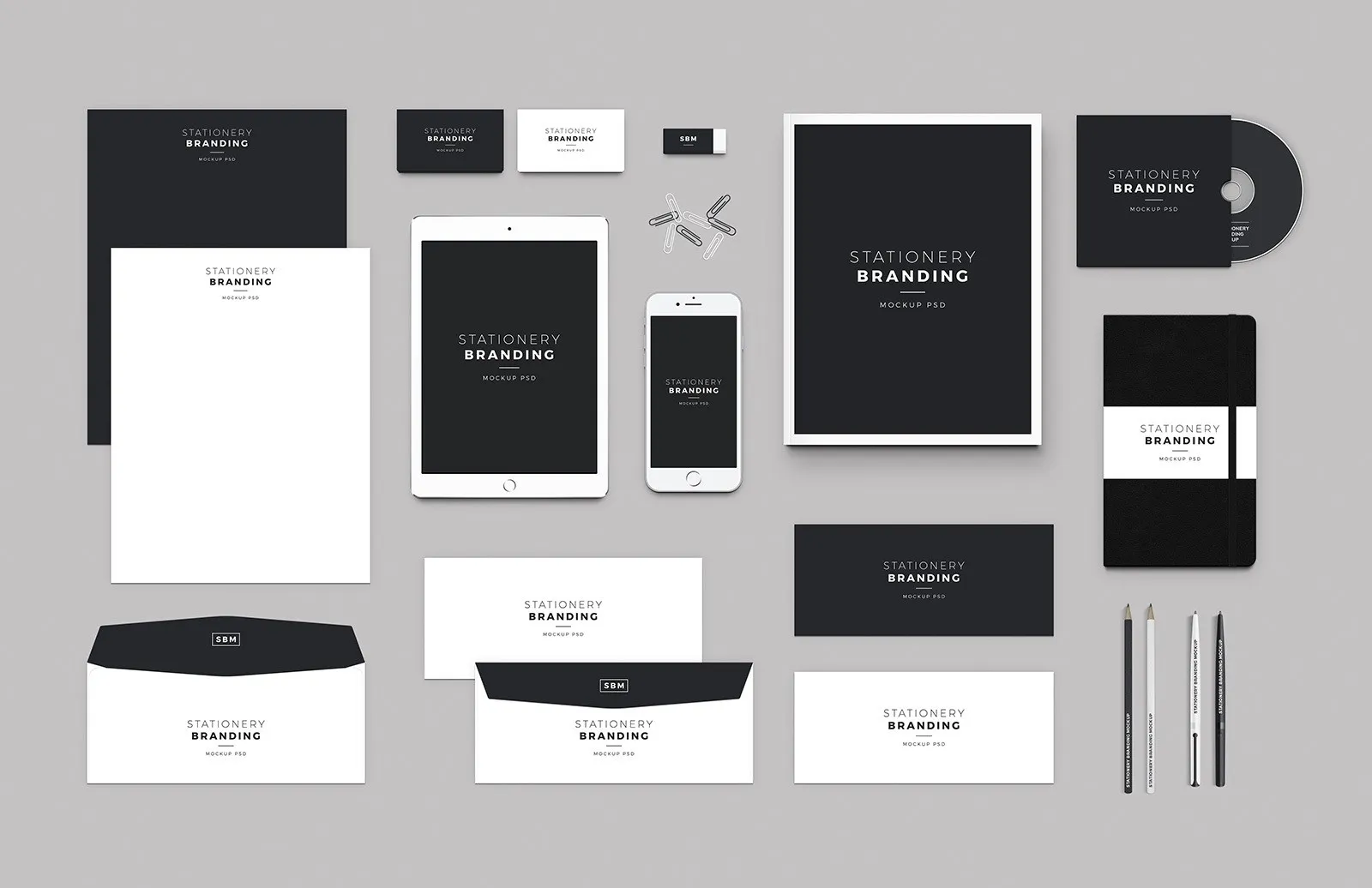 免费文具品牌样机 Free Stationery Branding Mockup Pack