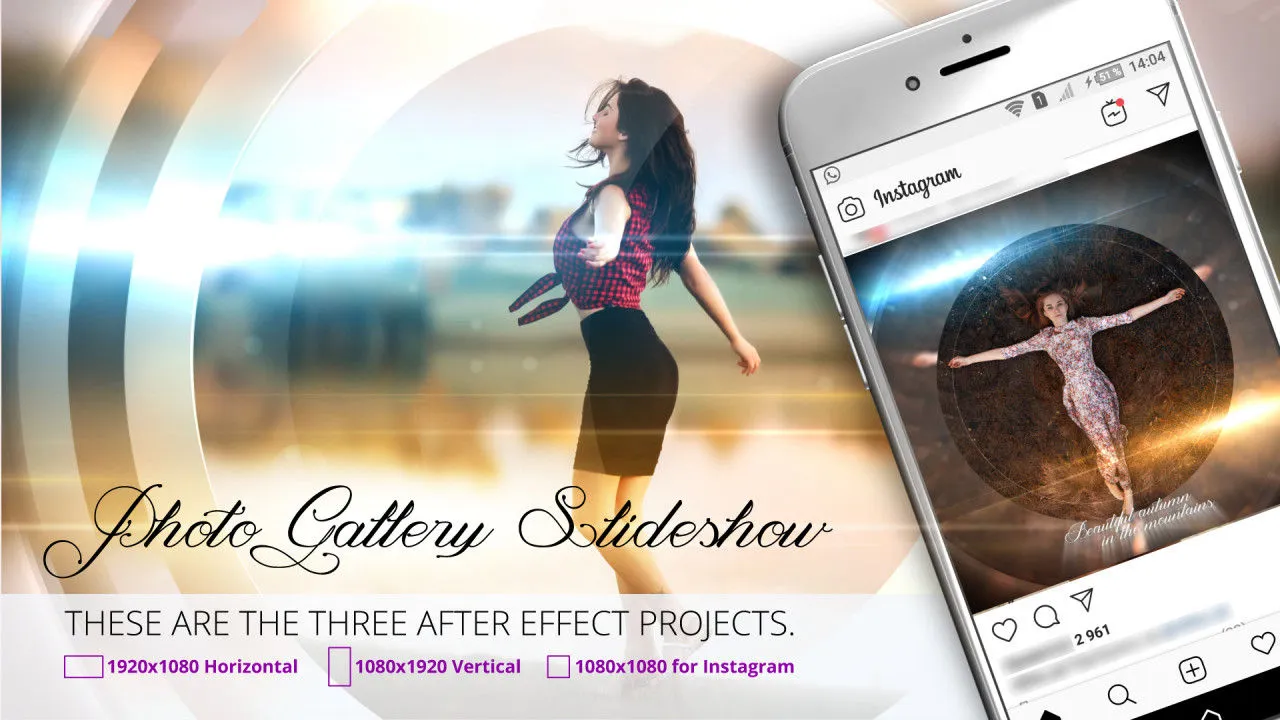 照相馆幻灯片放映像素设计精选AE模板