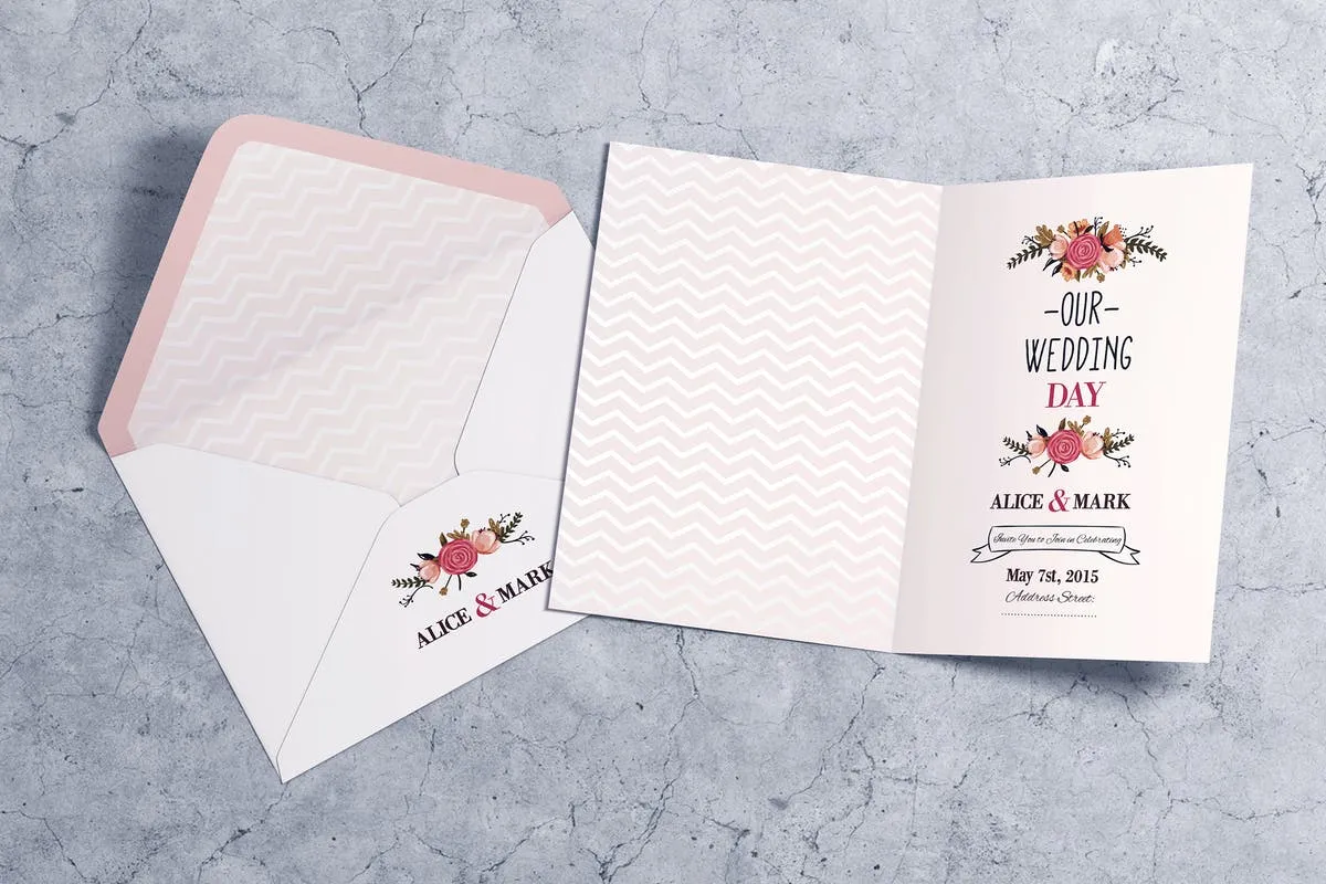 邀请函与贺卡样机模板v2 Invitationamp; Greeting Card MockUp vol.2