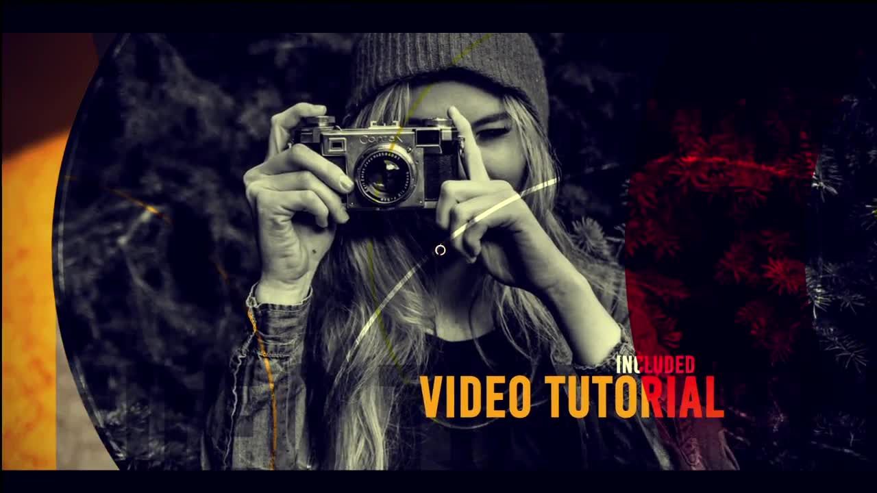 圆形幻灯片视频转场像素设计精选AE模板