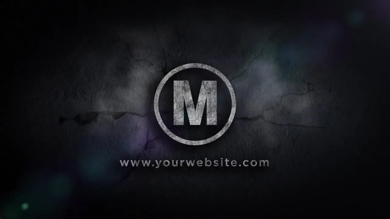 AE墙裂效果动画logo模板