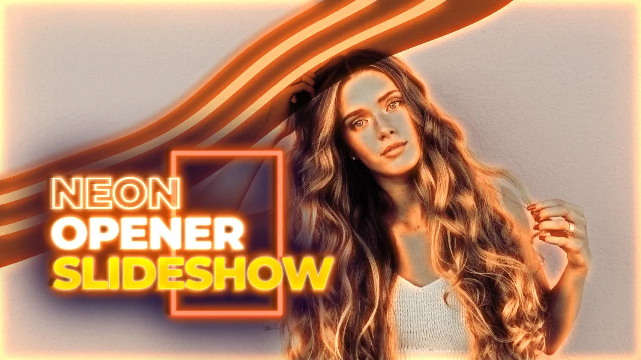 明亮的霓虹幻灯促销像素设计精选AE模板