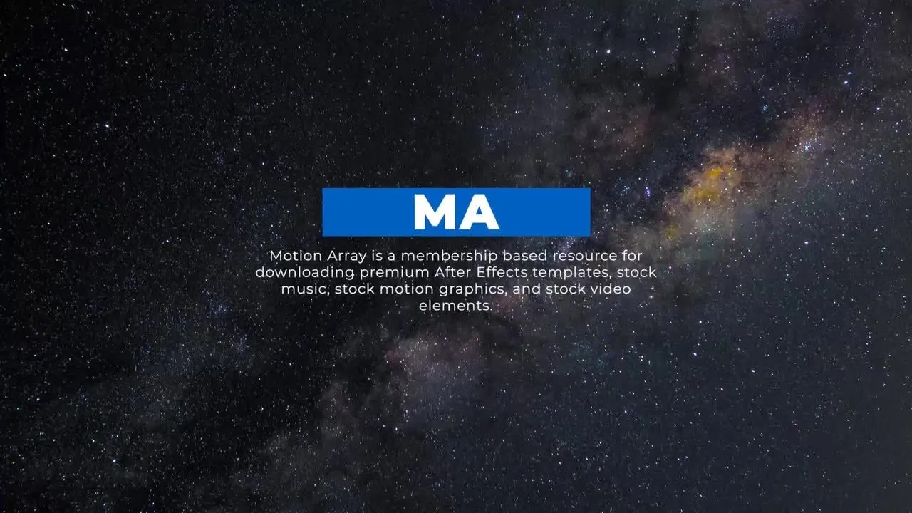 深邃星空极简主义标题像素设计精选AE模板