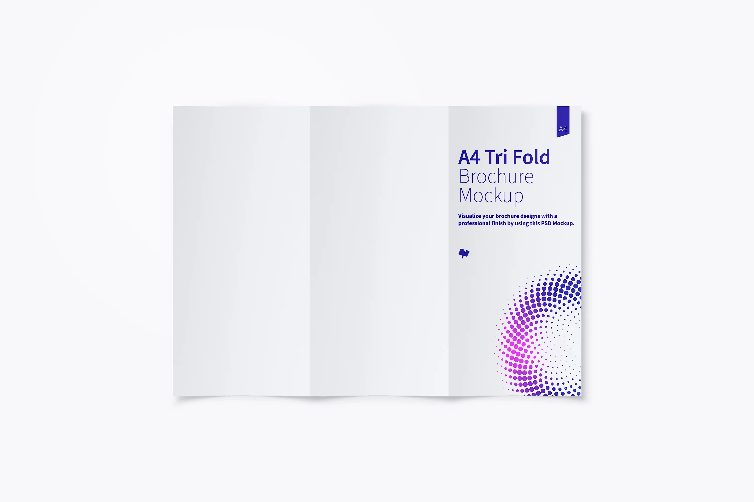 A4纸尺寸三折页传单小册子设计样机03 A4 Trifold Brochure Mockup 03