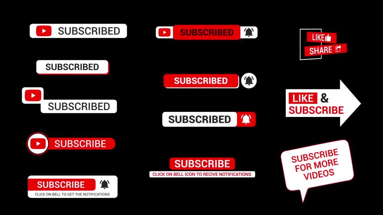 Youtube订阅标题像素设计精选AE模板