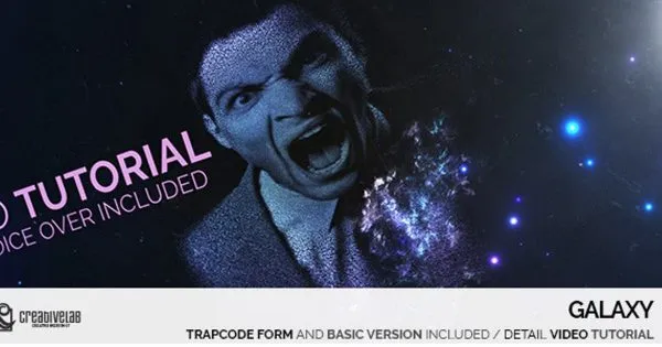 太空星系视频开场特效像素设计精选AE模板 Galaxy