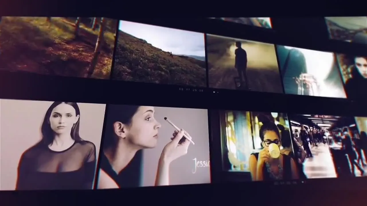 徽标视频帧幻灯片显示像素设计精选AE模板