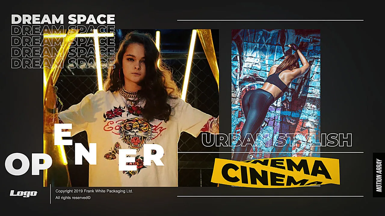 时髦的图形开启器像素设计精选AE模板