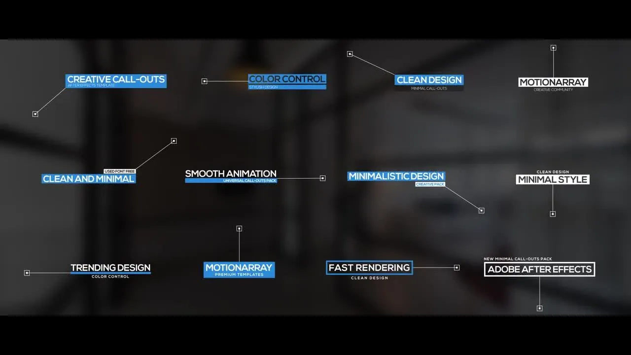 12个独特优雅流畅标题集合像素设计精选AE模板
