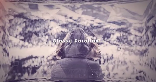 玻璃镜面视差特效幻灯片开场像素设计精选AE模板 Glassy Parallax