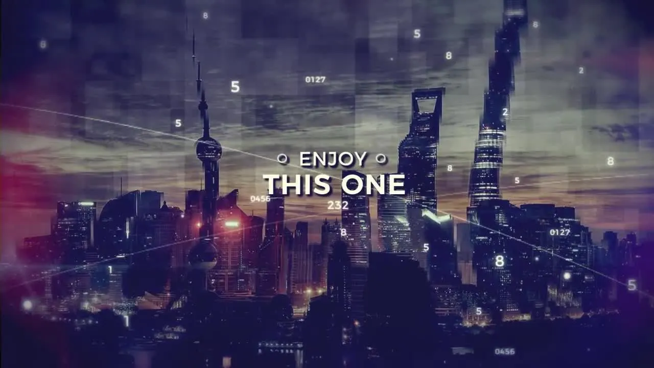 电影数字幻灯片开场像素设计精选AE模板