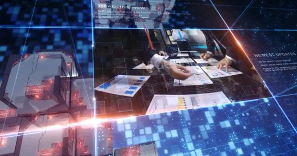 环球新闻直播节目片头像素设计精选AE模板 World News#8211; Complete Broadcast Package