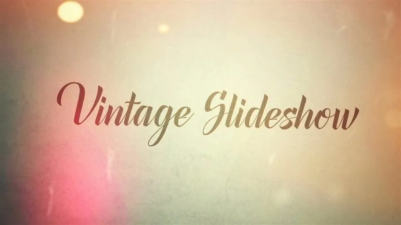 唯美秋季泛黄漏光相片展示视频像素设计精选AE模板