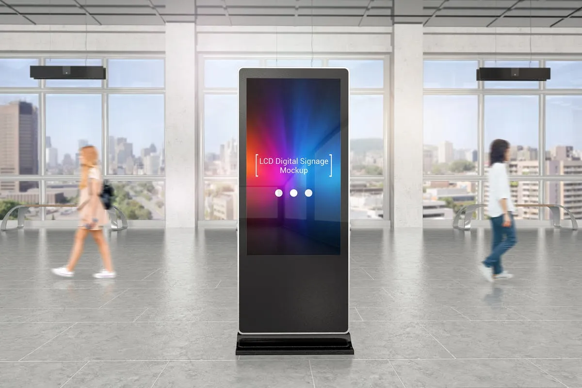 液晶屏幕数字广告牌样机 LCD Digital Signage Mockups