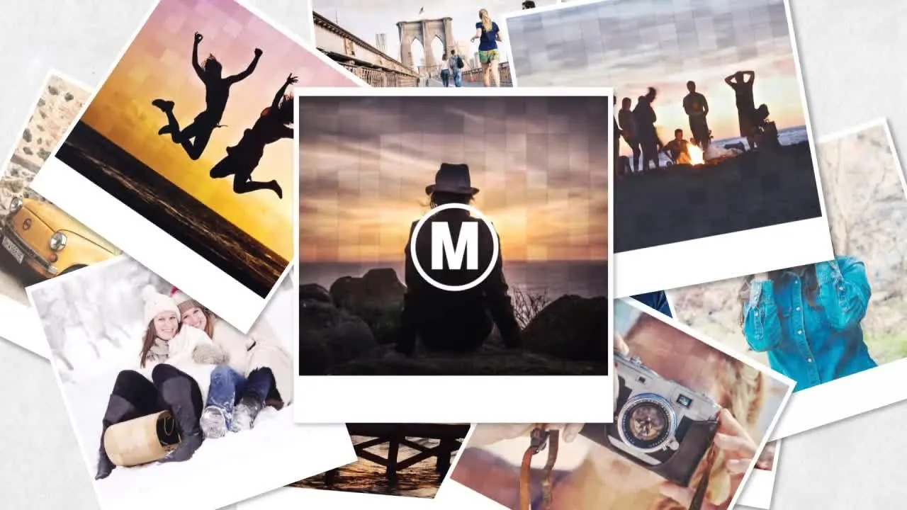 现代简约的照片徽标展示ae模板